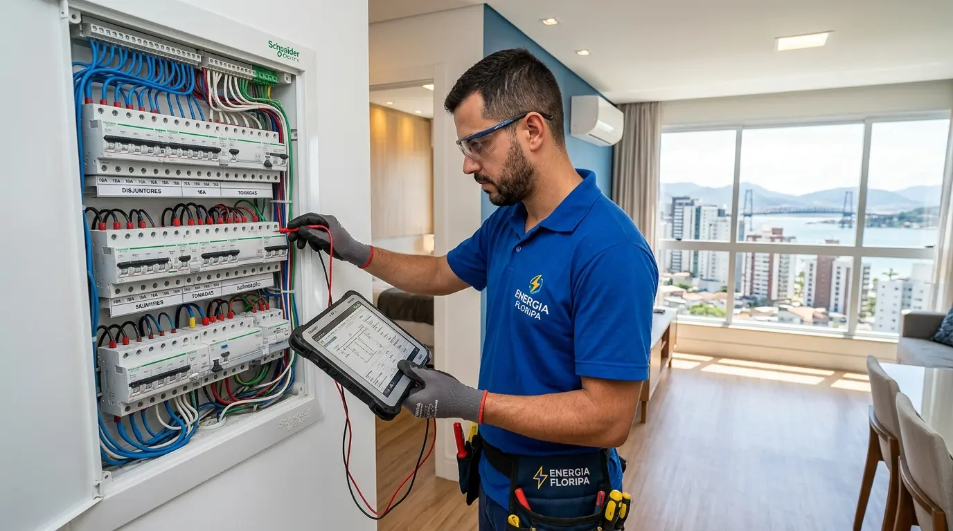 Eletricista em apartamento no bairro Santa Mônica, Florianópolis
